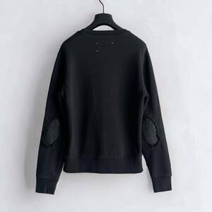 Maison Margiela 14 レザーエルボーパッチ トレーナー 44 ブラック スウェット メゾン マルジェラ