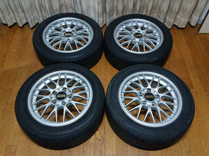 【美品】BBS RG-F RG367 鍛造アルミホイール 16インチ 7J ＋42 PCD114.3 5穴 ハブ径64 シルバー 205/55R16 4本セット