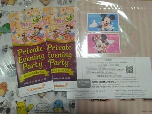即決あり☆東京ディズニーランド プライベート イブニング パーティー チケット ペア 貸切 ディズニー キッコーマン 