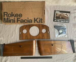 BMCミニ 当時物 Rokee ウッドフェイシアキット NOS ローバーミニ クラシックミニ レア イギリス 英国 旧車 Austin Morris Mini Mk1 Mk2