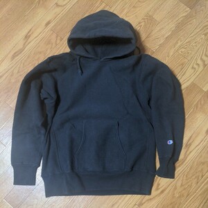 チャンピオン リバースウィーブ パーカーmade in USA　赤タグ Champion スウェットパーカー プルオーバー　黒　X-LARGE