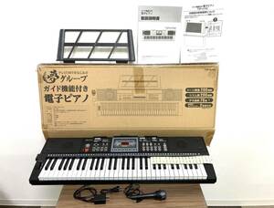 【美品】未使用 電子ピアノ（ガイド機能付き）TSP-670D 61鍵盤 キーボード 鍵盤楽器 ACアダプター/マイク付 夢グループ ＊892＊