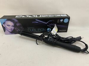 R3L723◆ サロニア SALONIA カールアイロン CURL IRON 25mm セラミックアイロン ヘアアイロン SL-008AB