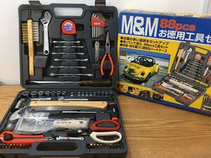 D3L029◆新品同様◆ 高儀 M&M 88pcs ラチェットハンドル レンチ ドライバー ラジオペンチなど DIY お徳用工具セット