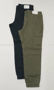 1102-2☆1円スタート☆未使用品 ユニクロ ジョガーパンツ 2枚セット サイズXL（W92-100cm/L76cm カラーDarkGray/Olive