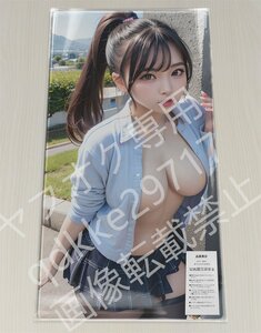 3D美少女ポニーテールxおっぱいチャレンジ/プレイマット＆マウスパッド＆ラバーマット高品質