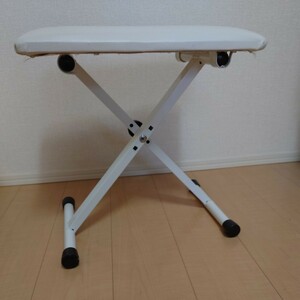  keyboard bench / piano chair / folding chair chair chair part 42 centimeter 30 centimeter compact storage folding white white three -step light weight 