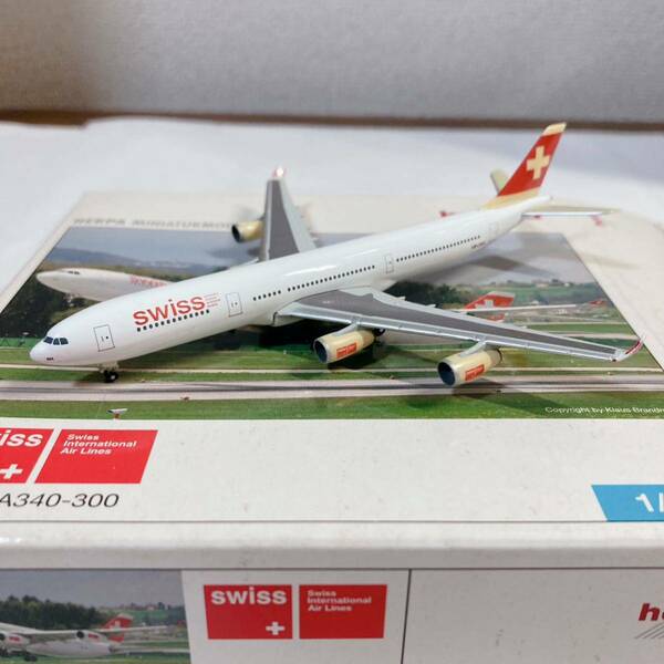 ヘルパ スイス航空 エアバス A340-300 1/500 【herpa SWISS AIR Airbus】