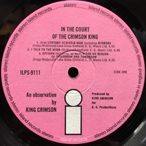 KING CRIMSON / IN THE COURT OF THE CRIMSON KING (PINK-I LABEL) (UK-ORIGINAL)_画像7