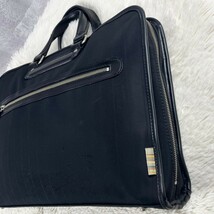 1円~ 極美品 ポールスミス PaulSmith A4 通勤 通学 書類 メンズ 2way ビジネスバッグ ブリーフケース ナイロン レザー 斜め掛け ブラック_画像6