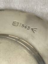 【1943年製 アンティーク】SILVER PLATED antique plate シルバープレート アンティーク ピューター 小皿 銀皿 12.7cm 希少 ビンテージ _画像3