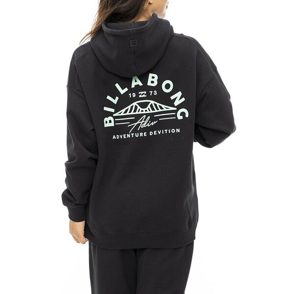 【SALE】 2023秋冬 新品【BILLABONG/ビラボン】【A/Div.】 ADIV LOGO SWEAT PARKA 撥水プルパーカー BLK レディースM BD014-036