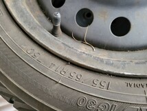 スタッドレス　スタッドレスタイヤ　ダイハツ　スズキ　純正　鉄ホイール　155/65R14　タント　ムーブ　ワゴンR　パレット　スペーシア_画像9