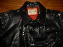 スペシャル 50s 【 ワンスター 】 COOPER レザー ライダース JACKET ビンテージ オリジナル ( リーバイス 506XX 501XX Schott Durable Buco_画像4