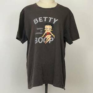 X035 Betty Boop レディース トップス Tシャツ 半袖 丸首 伸縮性 3L ビッグロゴ 綿100% オーバーサイズ カジュアル プリント 夏 