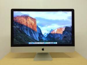 □ Apple iMac ( Retina 5K, 27-inch, Late 2015 ) A1418 / Core i5 3.2GHz / メモリ 16GB / HDD 1TB (H2306-0010)　