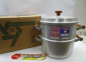 ★平0117 未使用 ホクセイ 日軽 新型 一重 ジェットスチーマ 蒸し器 直径30㎝ 調理器具 蒸し料理 万能 蒸器 茶碗蒸し 赤飯 金花日