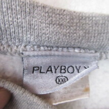 ○希少 PLAY BOY プレイボーイ◆90s スウェット トレーナー 90年代 古着 ヴィンテージ ゆったり◆メンズ グレー XXLサイズ_画像7