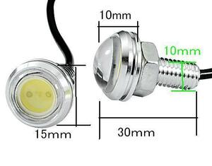 3ｗ ハイパワー LED ボルト デイライト ナンバー灯 フットランプ イルミネーション スポットライト 白 ホワイト