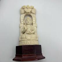 置物 仏像 象牙風 古美術 中国 美術 古置物 高さ約15cm_画像4