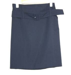 15.6 ten thousand * super special price * super-beauty goods *PRADA Prada fine quality pcs shape tight skirt dark blue 