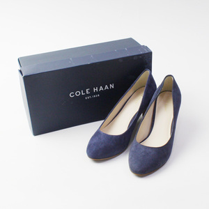 COLE HAAN コールハーン スウェードパンプス サイズ7B 25.0㎝相当 ブルー系 未使用♪中敷き付き 231205nb【4点同梱で送料無料】