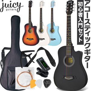 アコースティックギター 入門セット JUICY GUITARS JCG-01S【プラスチック製 初心者 アコギ ギター 合成樹脂