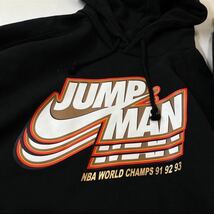 NIKEナイキ　ジョーダン　ジャンプマン　裏起毛フーディー&パンツ　DC9605-010 DC9609-010 黒　M_画像2