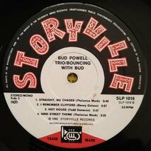 英国盤【Bud Powell】Bouncing with Bud （Storyville SLP 1016）コーティングジャケ／N.H.O. Pedersen参加 _画像3