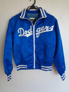 1円スタート 売切り 80s ヴィンテージ USA製 ドジャース Dodgers スタジアム ジャンパー ナイロンスタジャン ブルー ホワイト 青 白