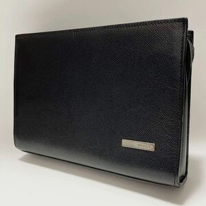 ★BALLY バリー セカンドバッグ レザー ブラック 黒 メンズ 男性【鑑定済み 本物保証】