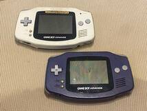 Nintendo 任天堂GAME BOY ADVANCE AGB-001 ホワイト/バイオレット　2個まとめ　ゲームボーイアドバンス _画像1