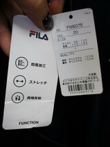 未使用　FILA　フィラ　スポーツパーカー　メンズL　紺　秋冬向けジャージトップ　防風加工ストレッチジップアップパーカー　ブルゾン12011_画像6