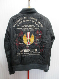 AVIREX　アヴィレックス　キルティングジャケット　ベトジャン　メンズL　刺繍デザイン ベトナムジャケット　ミリタリージャケット　12081