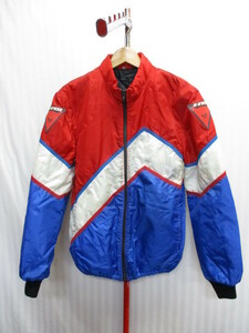 DAINESE　ダイネーゼ　80s90sヴィンテージ　ライディングジャケット　メンズ44　赤白青　中綿ライダースジャケット　バイカーズウエア12202