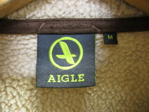 AIGLE　エーグル　メンズボアジャケット　メンズM　ベージュ系　パイル地ジャケット　アウトドアジャケット　ライナージャケット　12154_画像2