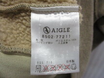 AIGLE　エーグル　メンズボアジャケット　メンズM　ベージュ系　パイル地ジャケット　アウトドアジャケット　ライナージャケット　12154_画像8