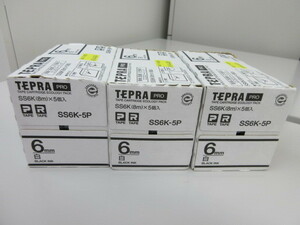 テプラテープ 6ｍｍ 白 SS6K-5P 3箱