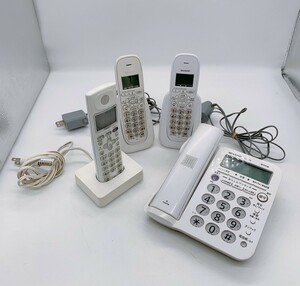 現状渡し シャープ SHARP デジタルコードレス電話機 親機 1台 子機3台付き 電話機 231201か5 E2 100