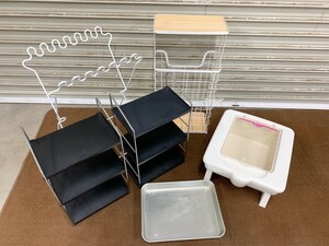 中古 トイレットペーパーストッカー トイレ収納 ゴミ袋スタンド 分別 米びつ 米櫃 ラック まとめて セット 生活雑貨 家具 231201や13 M 180