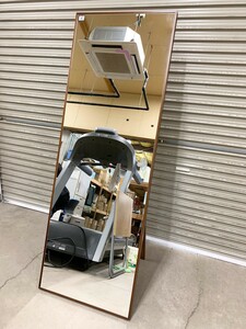 引取限定 中古 塩川光明堂 全身鏡 姿見 スタンドミラー 自立 横60×縦170cm インテリア 店舗 教室 大型 茨城県常陸大宮市根本 231220や7 M