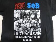 40930 1円スタート NAPALMDEATH&SOB UK&EUROPEAN TOUR JUNE'89 Tシャツ 復刻かも ZOUO OUTO CLASH DIVED WE FALL_画像3