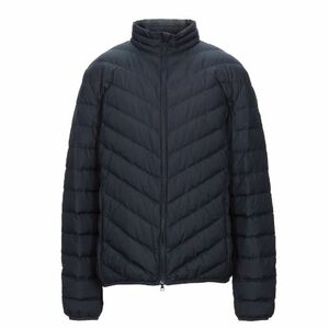 1円～【4.4万新品！】EA7 EMPORIO ARMANI エアセッテ エンポリオ アルマーニ ライトダウン ジャケット ナイトブルー Sサイズ 本物 SALE