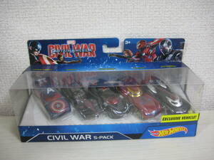 HOTWHEEL ホットウィール　シビルウォー　５-PACKセット　CIVIL WAR　キャプテンアメリカ　ウォーマシン　ブラック・ウィドウ