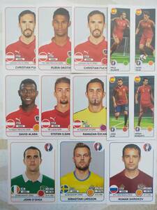 】Panini UEFA Euro 2016】David Silva/Sebastian Larsson etc●ステッカー 11枚