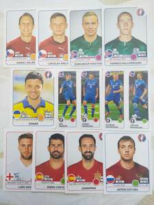 】Panini UEFA Euro 2016】D.Costa/Edmar etc●ステッカー 11枚