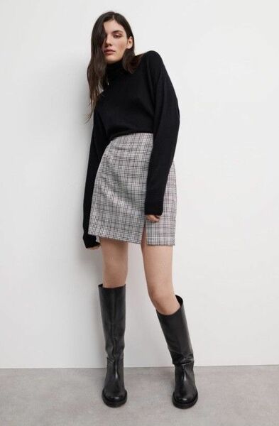 ZARA ミニスカート チェック柄