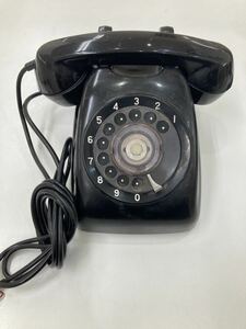 イ)黒電話 昭和レトロ ダイヤル式 600-A1 日立 1965年