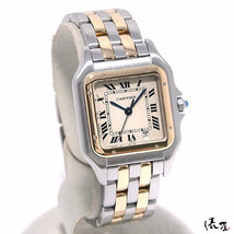 【極美品】カルティエ パンテール MM 2ROW K18×SS OH済 ヴィンテージ ボーイズ 腕時計 Cartier 俵屋_画像4