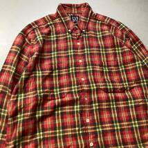 OLD GAP flannel shirt “両ポケフラップ無し” “size L” オールドギャップ フランネルシャツ_画像3